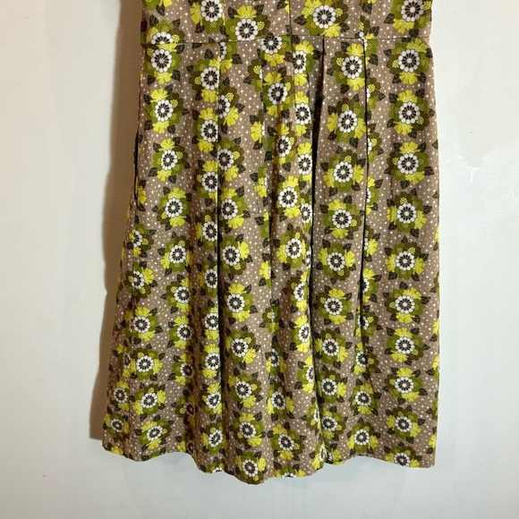 BIRDS OF NORTH AMERICA Sz 6 Eagle Dress In Winter Mist 100% Cotton Midi Dress - Picture 8 of 11